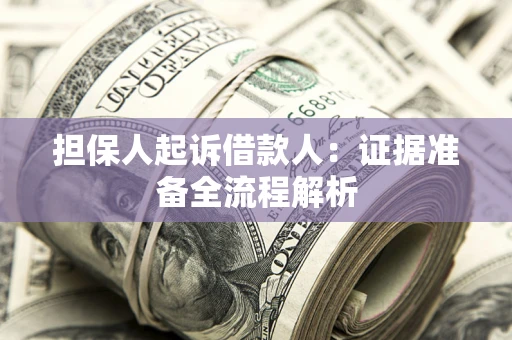 北京担保人起诉借款人：证据准备全流程解析
