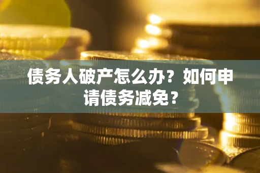 北京债务人破产怎么办？如何申请债务减免？