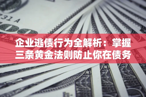北京企业逃债行为全解析：掌握三条黄金法则防止你在债务乱局中“踩雷”