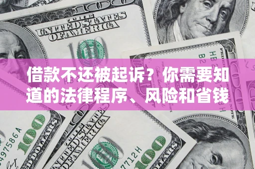 北京借款不还被起诉？你需要知道的法律程序、风险和省钱技巧