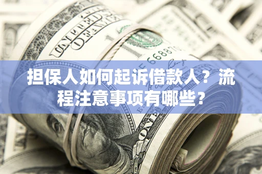 北京担保人如何起诉借款人？流程注意事项有哪些？